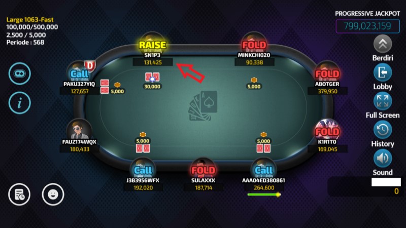 Raise adalah strategi ampuh dalam menggertak lawan dalam Poker Online - Nirwanapoker